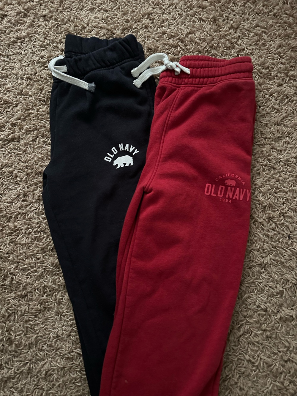 Old Navy Black and Red Kids Sweatpants with Drawstring